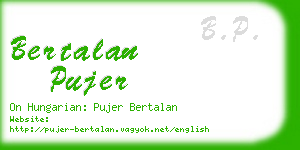 bertalan pujer business card